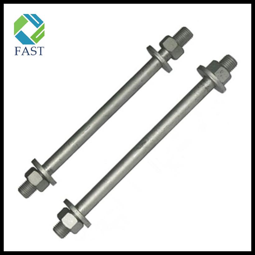 Hot Dip Galvanized Stud Bolt with Nut and Washer